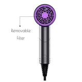 SIAU Woman Light Weight Hair Dryer Foldable Negative Ionic Blow Dryer Far-infrared Kids Travel Mini Styler (Metal Gray)
