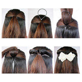 Adecco LLC 4 Pairs Hair Braid Accessories Ponytail Maker,French Braid Tool Topsy Tail Loop Hair Kit (4 Pairs Topsy Tail)