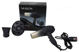 VASLON 1875W Professional Salon Hair Dryer Nano Ionic &Negative Ionic Blow Dryer AC Motor Fast Dry Low Noise Hair Blow Dryer with Diffuser & Concentrator 2 Speed and 3 Heat Setting