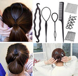 Set of 20 Donut Bun Maker Fashion Hair Design Styling Accessory Maker Pads Hairpins Hairabands Clips Donut Maker Hair Braiding Tool Kit for Ladies Girls DIY Magic Hair Twist Styling Set