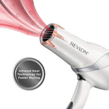 Revlon 1875W Infrared Hair Dryer with Hair Clips