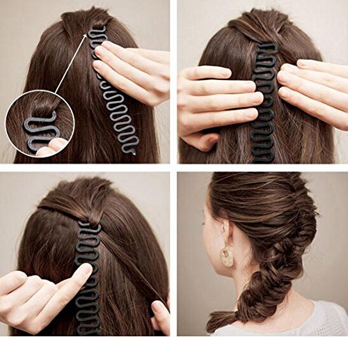 Set of 20 Donut Bun Maker Fashion Hair Design Styling Accessory Maker Pads Hairpins Hairabands Clips Donut Maker Hair Braiding Tool Kit for Ladies Girls DIY Magic Hair Twist Styling Set