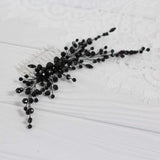 Deniferymakeup Women Black Hair Comb Bridal Vintage Headpiece Crystal Women Hair Comb Bridal Hair Comb Wedding Hair Piece Party Accessories Jewelry Set Rhinestone Head Piece Black Hair Accessories