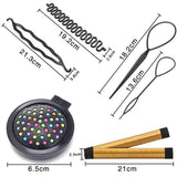 Hair Styling Set, Vibury 11 Pack Hair Bun Maker Hair Design Styling Tools Accessories DIY Hair Accessories Hair Magic Simple Fast Spiral Hair Braid Hair Braiding Tool
