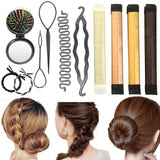 Hair Styling Set, Vibury 11 Pack Hair Bun Maker Hair Design Styling Tools Accessories DIY Hair Accessories Hair Magic Simple Fast Spiral Hair Braid Hair Braiding Tool