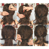 Adecco LLC 4 Pairs Hair Braid Accessories Ponytail Maker,French Braid Tool Topsy Tail Loop Hair Kit (4 Pairs Topsy Tail)