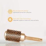 [Upgraded] SUPRENT Blowout Nano Thermic Ceramic & Ionic Round Barrel Hair Brush with Boar Bristle, Best Roller Hairbrush for Blow Drying, Curling &Straightening (3.3" Barrel 2")