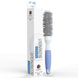 Professional Round Brush for Blow Drying–Extra-Small Ceramic Ion Thermal Barrel Brush for Sleek, Precise Heat Styling & Salon Blowout–Lightweight, Antistatic Bristle Hair Brush by Osensia (1 Inch)