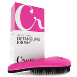Detangling Brush - Glide Thru Detangler Hair Comb or Brush - No More Tangle - Adults & Kids - Pink (Pink)