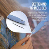 Professional Round Brush for Blow Drying–Extra-Small Ceramic Ion Thermal Barrel Brush for Sleek, Precise Heat Styling & Salon Blowout–Lightweight, Antistatic Bristle Hair Brush by Osensia (1 Inch)
